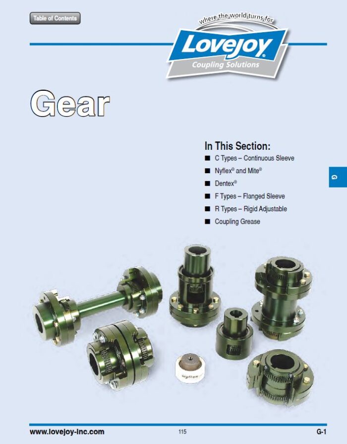 Catalog LoveJoy Coupling & Gear Bearings Specialist แค็ตตาล็อก เลิฟจอย
