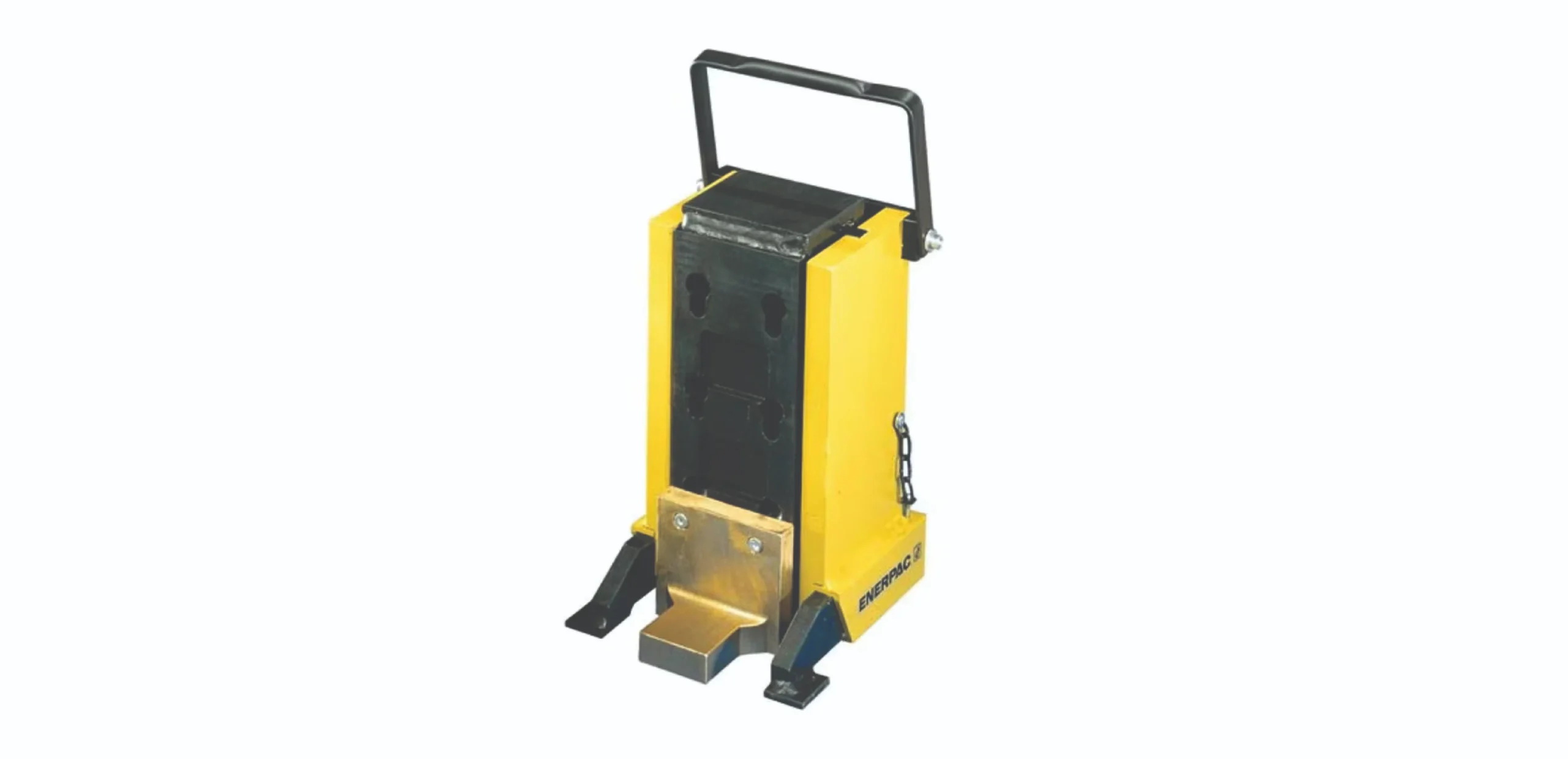 Enerpac vertical hydraulic shop press with yellow frame and black platen. RESTORE?